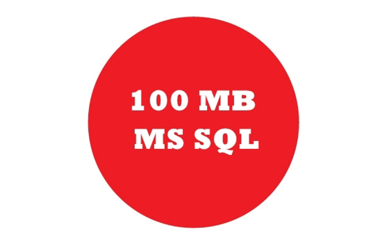 100 MB MS SQL (1 YIL) resmi