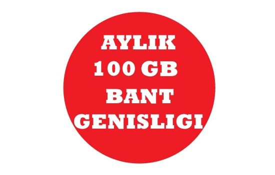 Aylık 100 GB Bant Genişliği resmi